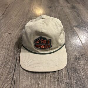 Howler Bros Khaki Cap with Embroidered Fish Logo SnapBack